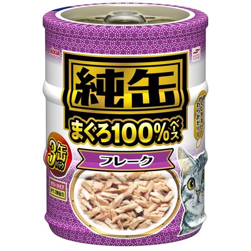 アイシア 純缶ミニ　フレーク 65g*3【猫 ドライフード】