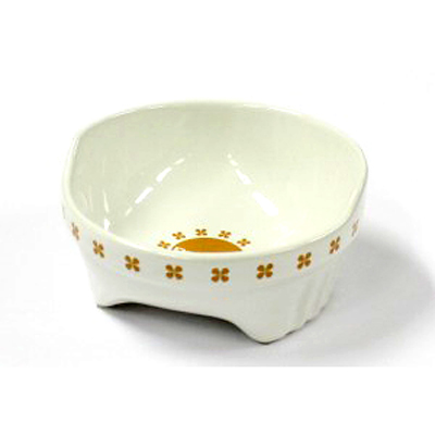 ドギーマン　 便利なクローバー陶器食器 M【犬 給餌・給水・食器】