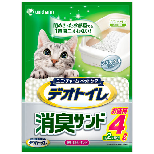 ユニチャーム デオトイレ消臭サンド 4L【猫 猫砂】