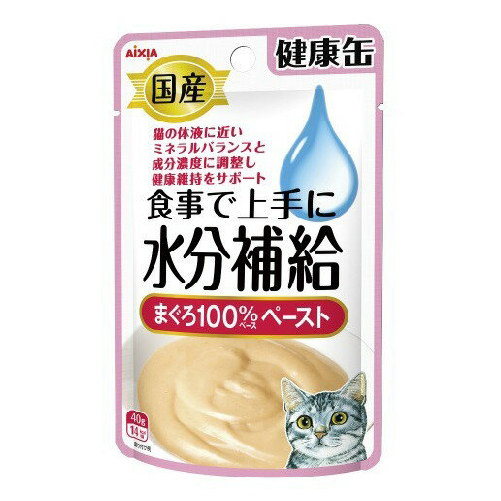 アイシア 健康缶パウチ水分補給 まぐろペースト40g 【猫 ウェットフード】
