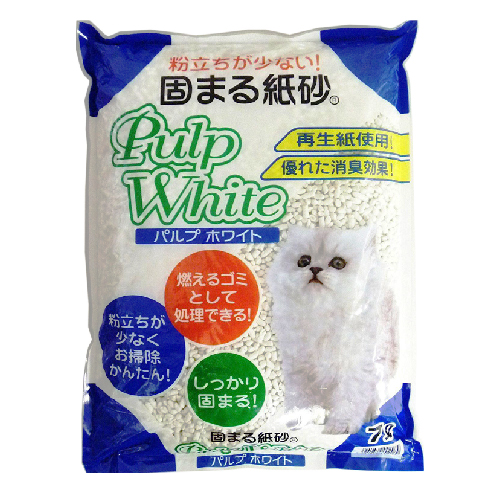 新東北化学 固まる紙砂　パルプホワイト 7L【猫 猫砂】