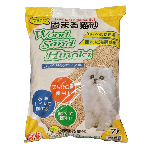 新東北化学 ウッドサンドヒノキ 7L【猫 猫砂】