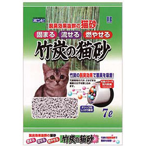 ボンビ 竹炭の猫砂 7L【猫 猫砂】
